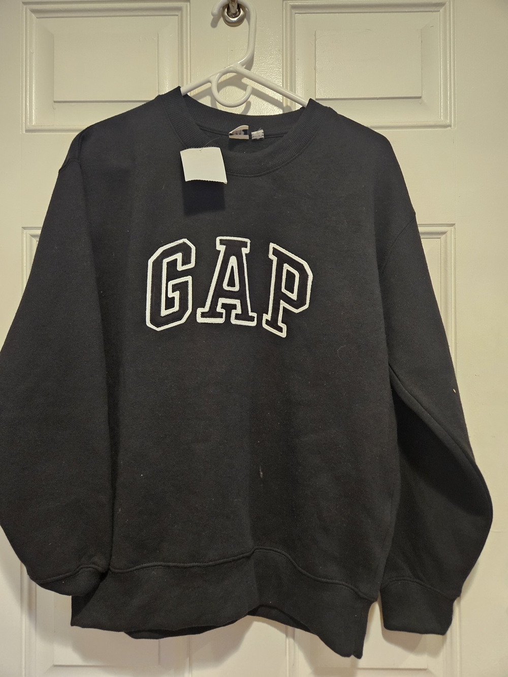GAP Black Crewneck Sweatshirt with White Logo